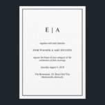 Schwarzweiß-Einladung Einladung<br><div class="desc">Schwarz-Weiß elegante minimale monogramm Hochzeitseinladung Kann vollständig an Ihre Bedürfnisse angepasst werden. © Gorjo Designs via Zazzle. // Benötigen Sie Hilfe bei der Anpassung Ihres Designs? Andere Ideen got? Kontaktieren Sie mich (Zoe) direkt über den unten stehenden Link >> "Diesen Designer kontaktieren"</div>