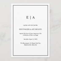 Schwarzweiß-Einladung