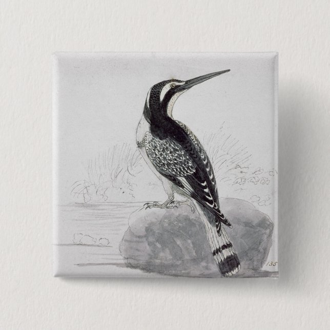 Schwarzweiss-Eisvogel Button (Vorderseite)