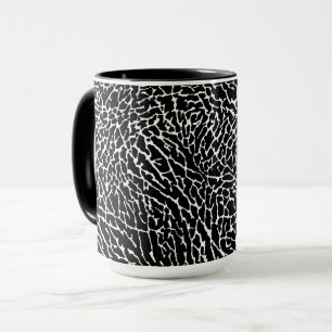 Schwarzweiß-Elefantendruck Tasse