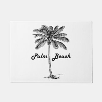 Schwarzweiss-Entwurf des Palm Beach Florida u. der Fußmatte