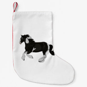 Schwarzweiss-Farbepinto-Sinti und Roma Vanner Kleiner Weihnachtsstrumpf