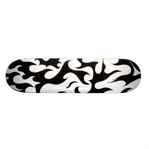Schwarzweiss-Feuerentwurfs-Skateboard Skateboard