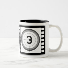 SCHWARZWEISS-FILM-COUNT-DOWN ZWEIFARBIGE TASSE