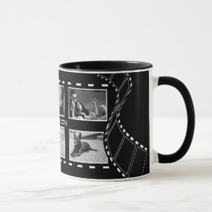 Schwarzweiß-Filmrolle Benutzerdefiniertes Foto Tasse