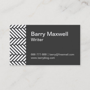 Schwarzweiss-Fischgrätenmustermuster Visitenkarte