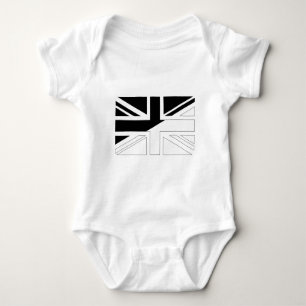 Schwarzweiss-Flagge Gewerkschafts-Jack-Briten Baby Strampler