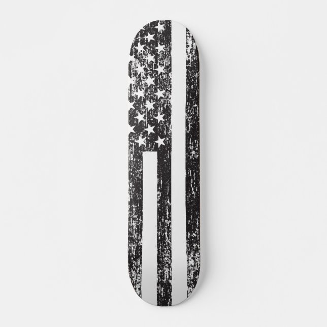 Schwarzweiss-Flagge-Skateboard Skateboard (Vorne)