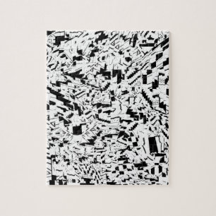 Schwarzweiss-Form-Puzzlespiel Puzzle