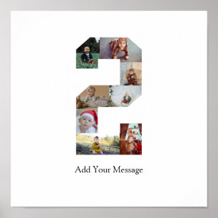 Schwarzweiß-Foto-Collage Nummer 2 Poster