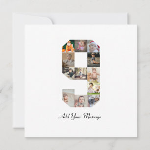 Schwarzweiß-Foto-Collage Nummer 9 Feiertagskarte