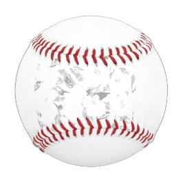 Schwarzweiß-Foto mit weißem Hintergrund Baseball