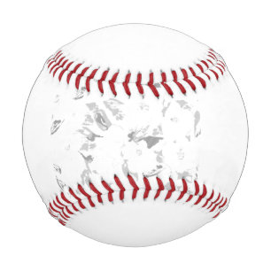 Schwarzweiß-Foto mit weißem Hintergrund Baseball