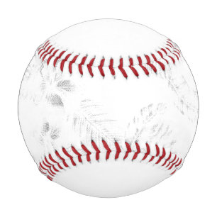 Schwarzweiß-Foto mit weißem Hintergrund Baseball