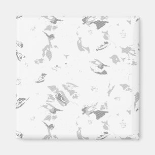 Schwarzweiß-Foto mit weißem Hintergrund Magnet