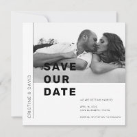 Schwarzweiß-Foto Save the Date