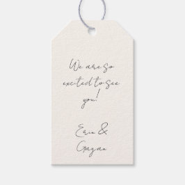 Schwarzweiß für Begrüßungstaschen Geschenkanhänger