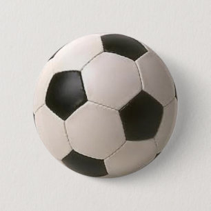 Schwarzweiss-Fußball Button