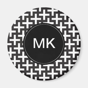 Schwarzweiss-geometrisches Magnet