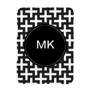 Schwarzweiss-geometrisches Magnet