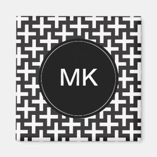 Schwarzweiss-geometrisches Magnet