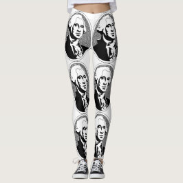 Schwarzweiss-George Washington-Porträt Leggings