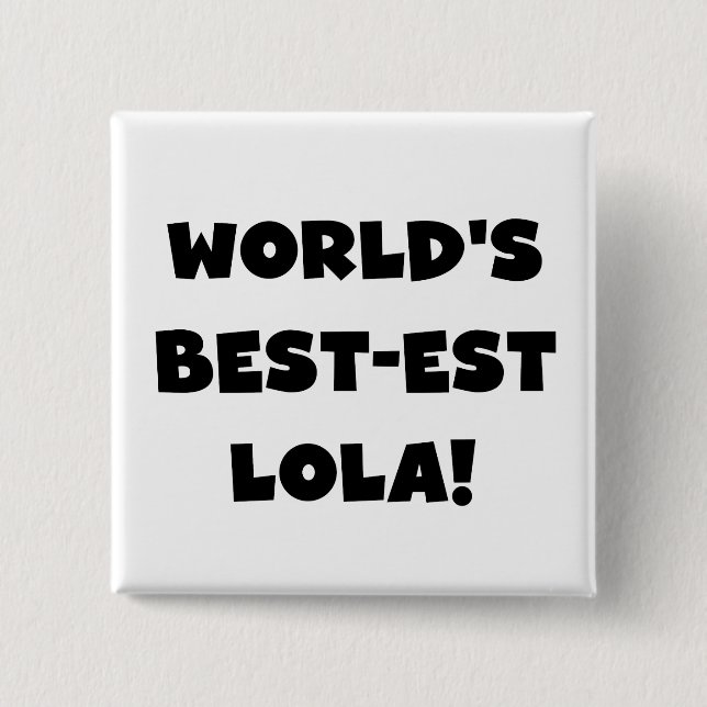 Schwarzweiss-Geschenk T-Shirts des Gut-est Lola Button (Vorderseite)