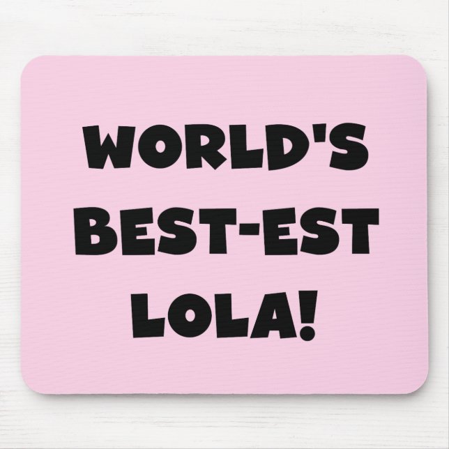 Schwarzweiss-Geschenk T-Shirts des Gut-est Lola de Mousepad (Vorne)