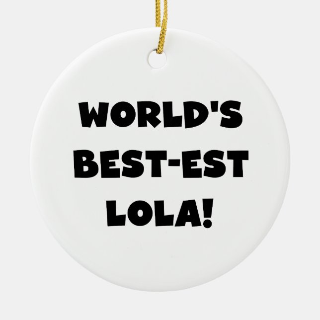 Schwarzweiss-Geschenk T-Shirts des Gut-est Lola Keramik Ornament (Vorne)