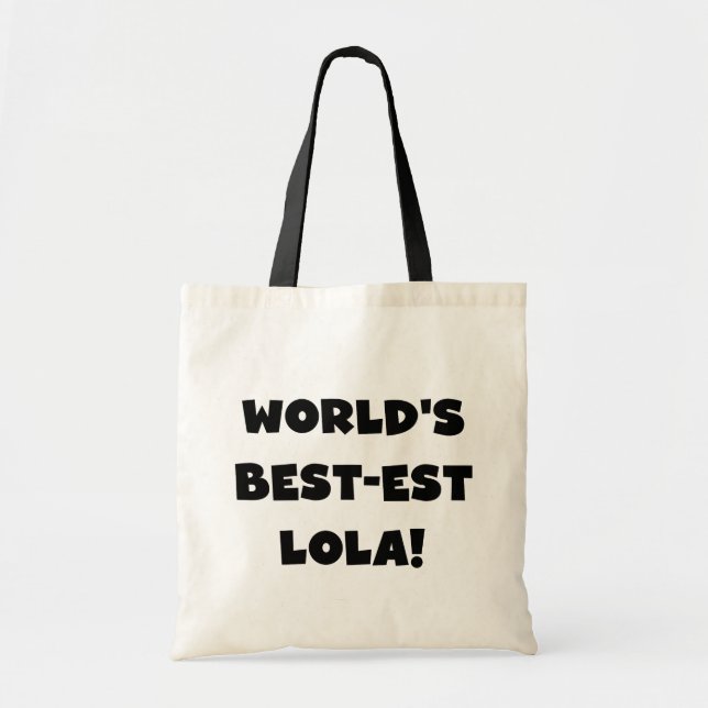Schwarzweiss-Geschenk T-Shirts des Gut-est Lola Tragetasche (Vorne)