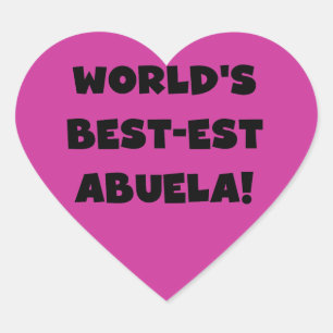 Schwarzweiss-Geschenke des Gut-est Abuela der Welt Herz-Aufkleber