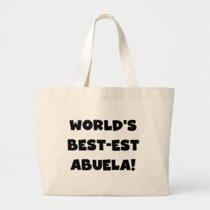 Schwarzweiss-Geschenke des Gut-est Abuela der Welt Jumbo Stoffbeutel