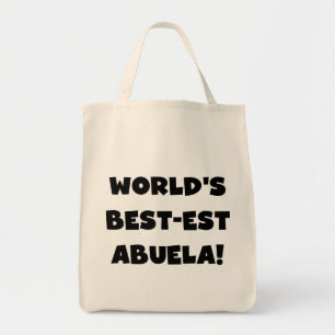 Schwarzweiss-Geschenke des Gut-est Abuela der Welt Tragetasche