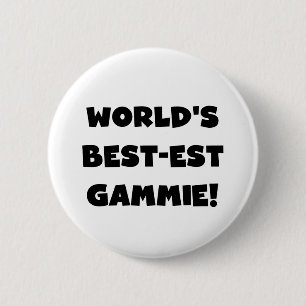 Schwarzweiss-Geschenke des Gut-est Gammie der Welt Button