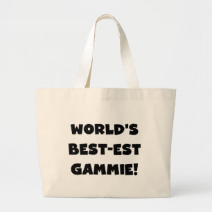 Schwarzweiss-Geschenke des Gut-est Gammie der Welt Jumbo Stoffbeutel