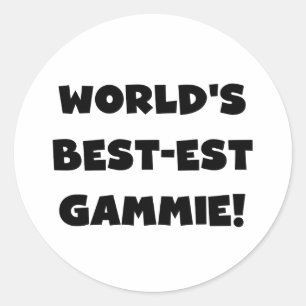 Schwarzweiss-Geschenke des Gut-est Gammie der Welt Runder Aufkleber