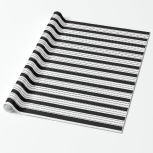 Schwarzweiß gestreift geschenkpapier
