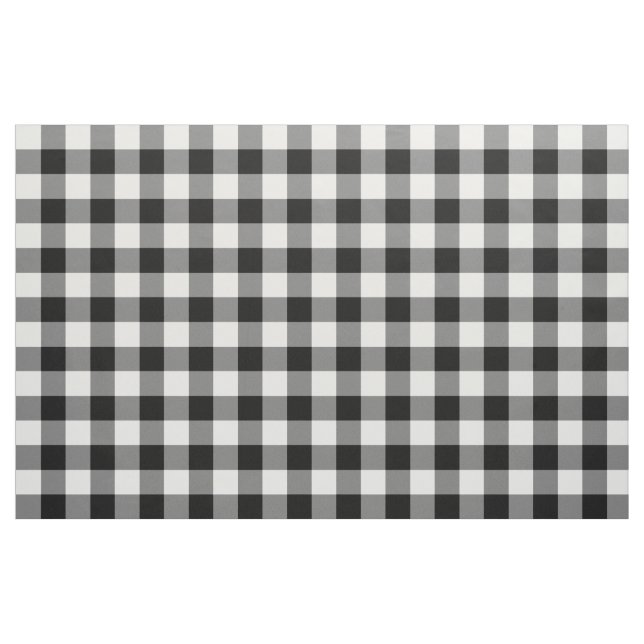 Schwarzweiss-Gingham-Muster-Gewebe Stoff (Yard (91,4 cm))