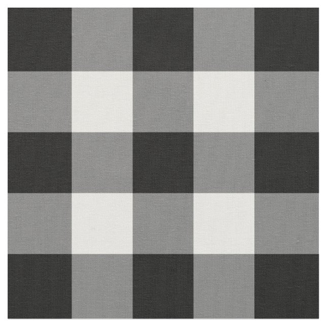 Schwarzweiss-Gingham-Muster-Gewebe Stoff (Nahaufnahme)