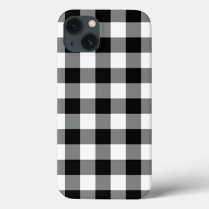 Schwarzweiss-Gingham-Muster iPhone 8/7 Fall 13 Hülle