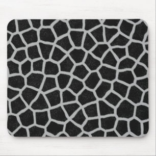 Schwarzweiss-Giraffen-Druck Mousepad
