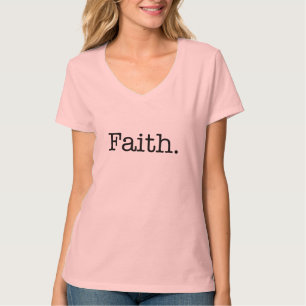 Schwarzweiss-Glauben-inspirierend Zitat-Schablone T-Shirt