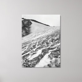 Schwarzweiß-Gletscher Stretched Canvas Print Leinwanddruck