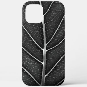 Schwarzweiß glühendes Blatt Nahaufnahme Case-Mate iPhone Hülle