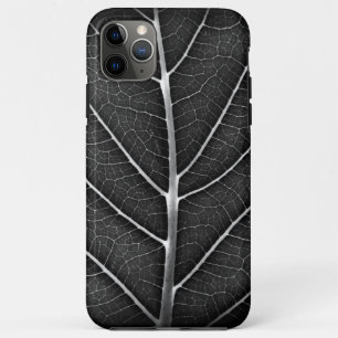 Schwarzweiß glühendes Blatt Nahaufnahme Case-Mate iPhone Hülle