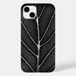 Schwarzweiß glühendes Blatt Nahaufnahme Case-Mate iPhone 14 Plus Hülle