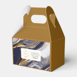 Schwarzweiß-Gold-Marmor Kleines Unternehmen Geschenkschachtel