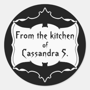 Schwarzweiss-gotisches niedlichen runder aufkleber