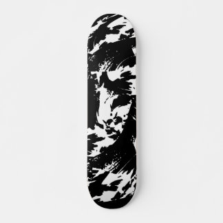 Schwarzweiß-Graffiti-Spritzer Skate Deck Skateboard