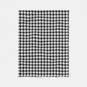 Schwarzweiß-Hahnentrittmuster Fleecedecke